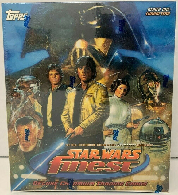 1996 TOPPS STAR WARS FINEST SERIES 1 CHARACTERS DELUXE CHROMIUM CARDS HOBBY BOX