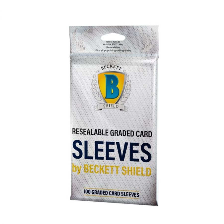 BECKETT SHIELD RESEALABLE GRADED CARD SLEEVES 100 COUNT Cards and Comics Central BECKETT SHIELD RESEALABLE GRADED CARD SLEEVES 100 COUNT Cards and Comics Central