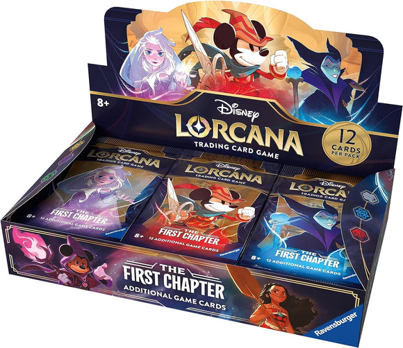 CALL STORE FOR INQUIRIES ** LORCANA FIRST CHAPTER BOOSTER PACK Cards and Comics Central CALL STORE FOR INQUIRIES ** LORCANA FIRST CHAPTER BOOSTER PACK Cards and Comics Central