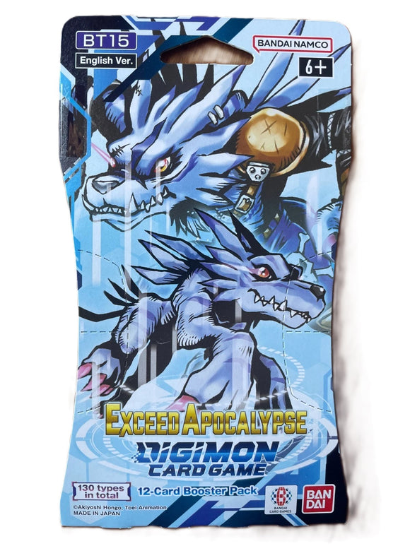 DIGIMON CARD GAME BT-15 EXCEED APOCALYPSE SLEEVED BOOSTER PACK (STORE PICK UP ONLY)