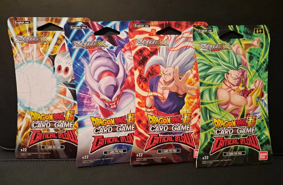 DRAGON BALL SUPER CARD GAME B-22 CRITICAL BLOW SLEEVED BOOSTER PACK (STORE PICK UP ONLY)