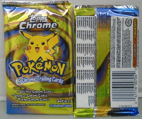 TOPPS POKEMON SERIES ONE CHROMIUM TRADING CARD PACK BOOSTER NEW SEALED Cards and Comics Central TOPPS POKEMON SERIES ONE CHROMIUM TRADING CARD PACK BOOSTER NEW SEALED Cards and Comics Central