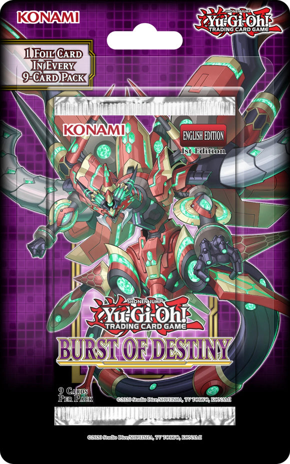 YU-GI-OH! TCG BURST OF DESTINY BLISTER BOOSTER PACK (STORE PICK UP ONLY)