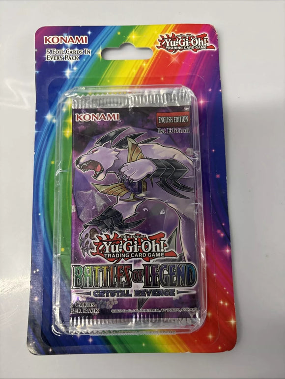 YU-GI-OH! TCG BATTLES OF LEGEND CRYSTAL REVENGE BLISTER BOOSTER PACK (STORE PICK UP ONLY)