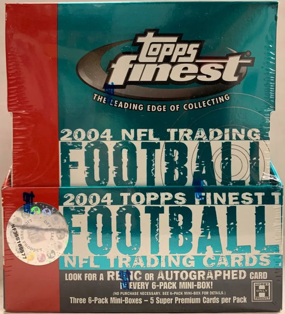 2004 TOPPS FINEST NFL FOOTBALL HOBBY BOX BEN ROETHLISBERGER RC NEW SEALED