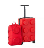 LEGO TROLLEY BACKPACK SET TRAVEL CARRY-ON EXPANDABLE SUITCASE LUGGAGE RED 20316-0021