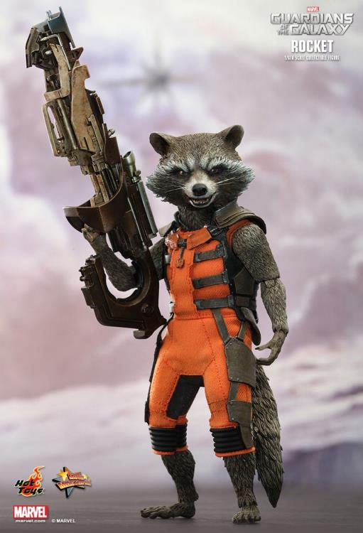 **CALL STORE FOR INQUIRIES** HOT TOYS MMS252 MARVEL GUARDIANS OF THE GALAXY ROCKET 1/6TH SCALE FIGURE