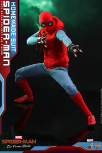 **CALL STORE FOR INQUIRIES** HOT TOYS MMS552 MARVEL SPIDER-MAN FAR FROM HOME SPIDER-MAN HOMEMADE SUIT 1/6TH SCALE FIGURE