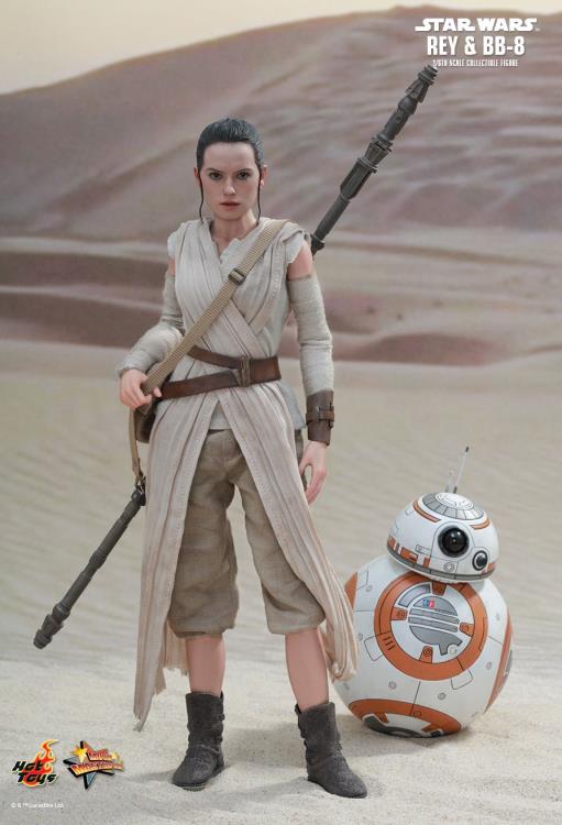 **CALL STORE FOR INQUIRIES** HOT TOYS MMS337 STAR WARS THE FORCE AWAKENS REY & BB-8 SET 1/6TH SCALE FIGURE