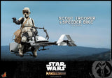 **CALL STORE FOR INQUIRIES** HOT TOYS TMS017 STAR WARS THE MANDALORIAN SCOUT TROOPER WITH SPEEDER BIKE 1/6TH SCALE FIGURE