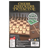 CLASSIC CHESS CHECKERS AND TIC-TAC-TOE SET WITH OTHELLO DEMO