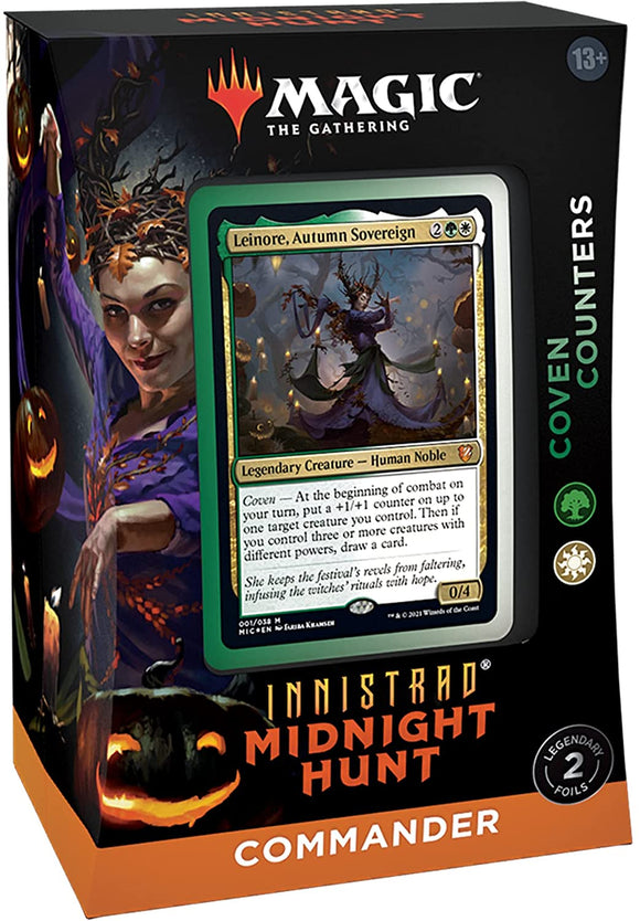 MAGIC THE GATHERING INNISTRAD:MIDNIGHT HUNT COMMANDER DECK COVEN COUNT Cards and Comics Central MAGIC THE GATHERING INNISTRAD:MIDNIGHT HUNT COMMANDER DECK COVEN COUNT Cards and Comics Central
