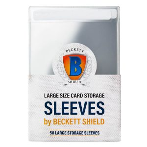 BECKETT SHIELD LARGE SIZE CARD STORAGE SLEEVES 50 LARGE SLEEVES
