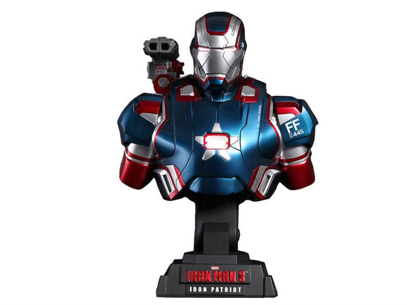 HOT TOYS HTB12 MARVEL IRON MAN 3 IRON PATRIOT 1/4TH SCALE BUST