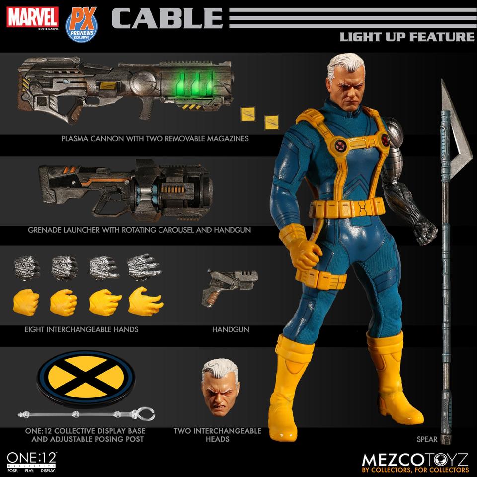 MEZCO TOYZ ONE:12 MARVEL CABLE PX EXCLUSIVE – Cards and