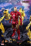 **CALL STORE FOR INQUIRIES** HOT TOYS MMS462 D22 MARVEL IRON MAN 2 IRON MAN MARK IV SUIT UP GANTRY 1/6TH SCALE FIGURE