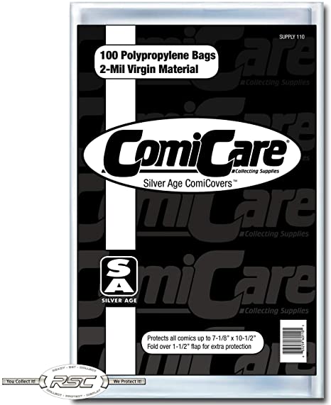 ComiCare Silver Size 100 ct Comic bags