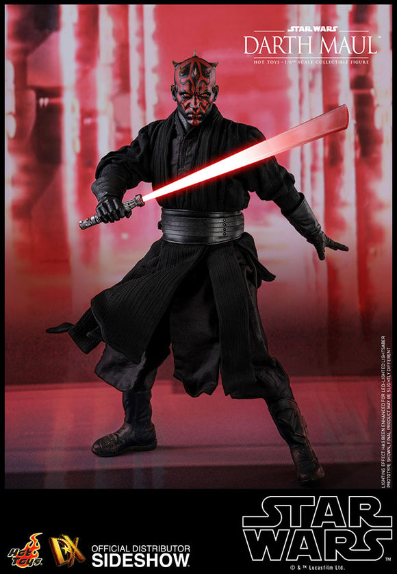 **CALL STORE FOR INQUIRIES** HOT TOYS DX16 STAR WARS THE PHANTOM MENACE DARTH MAUL 1/6TH SCALE FIGURE