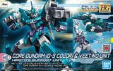 BANDAI HG BUILD DIVERS:R CORE GUNDAM (G-3 COLOR) & VEETWO UNIT HIROTO'S SUPPORT UNIT