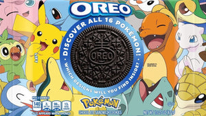 POKEMON THEMED OREOS CHOCOLATE SANDWICH COOKIES LIMITED EDITION