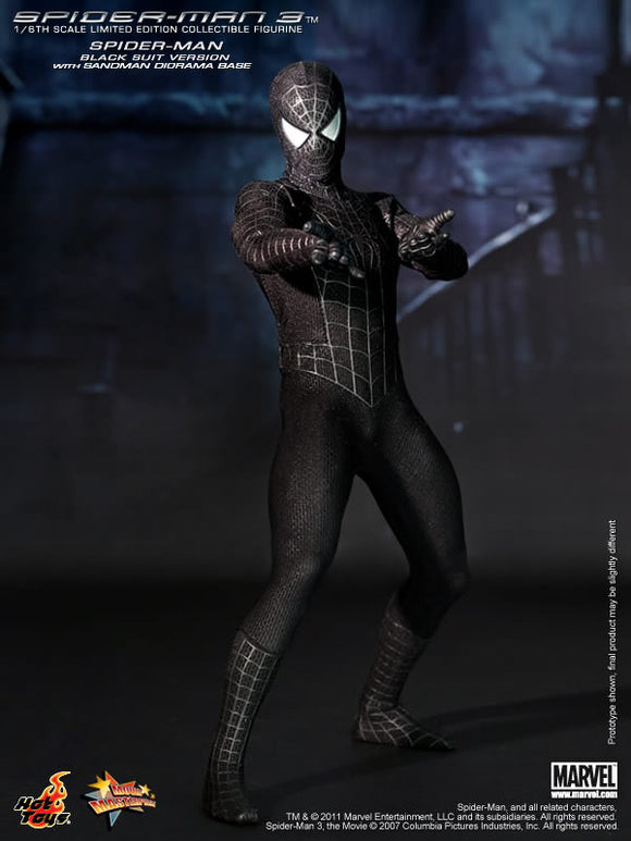 **CALL STORE FOR INQUIRIES** HOT TOYS MMS165 MARVEL SPIDER-MAN 3 SPIDER-MAN BLACK SUIT 1/6TH SCALE FIGURE