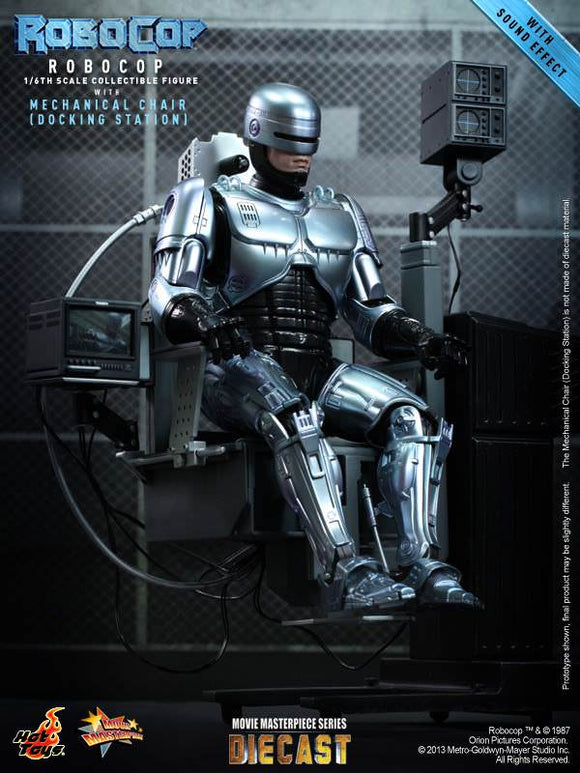 **CALL STORE FOR INQUIRIES** HOT TOYS MMS203 D05 ROBOCOP WITH MECHANICAL CHAIR 1/6TH SCALE FIGURE