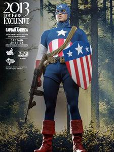**CALL STORE FOR INQUIRIES** HOT TOYS MMS205 MARVEL CAPTAIN AMERICA THE FIRST AVENGER CAPTAIN AMERICA STAR SPANGLED VERSION 1/6TH SCALE FIGURE