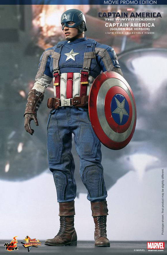 **CALL STORE FOR INQUIRIES** HOT TOYS MMS240 MARVEL CAPTAIN AMERICA THE WINTER SOLDIER CAPTAIN AMERICA GOLDEN AGE VERSION 1/6TH SCALE FIGURE