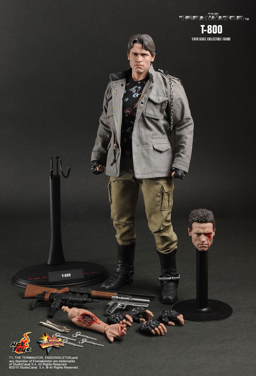 HOT TOYS TERMINATOR T-800 MMS136 1/6 SCALE FIGURE ARNOLD SCHWARZENEGGE –  Cards and Comics Central