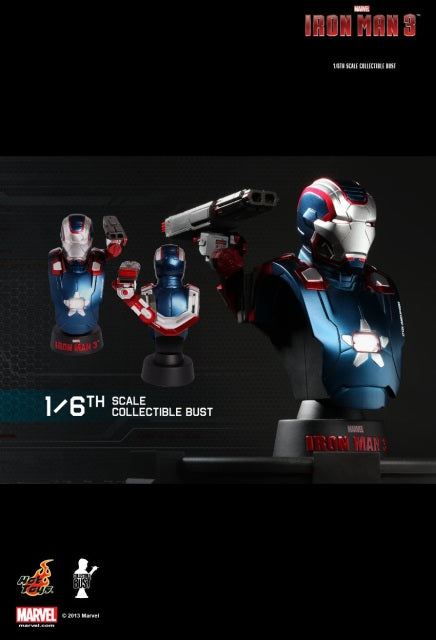 HOT TOYS HTB15 MARVEL IRON MAN 3 IRON PATRIOT 1/6TH SCALE BUST 