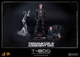 **CALL STORE FOR INQUIRIES** HOT TOYS DX13 TERMINATOR 2 JUDGEMENT DAY T-800 BATTLE DAMAGE VERSION 1/6TH SCALE FIGURE