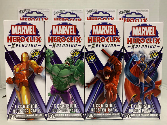 WIZKIDS MARVEL HEROCLIX XPLOSION 4 BOOSTER PACK SET – Cards and Comics Central