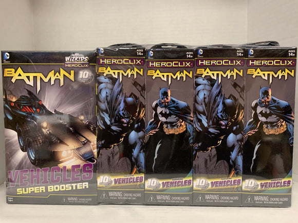 WIZKIDS BATMAN BOOSTER PACK BRICK 8 PACKS, 1 SUPER VEHICLE Cards and Comics Central WIZKIDS BATMAN BOOSTER PACK BRICK 8 PACKS, 1 SUPER VEHICLE Cards and Comics Central