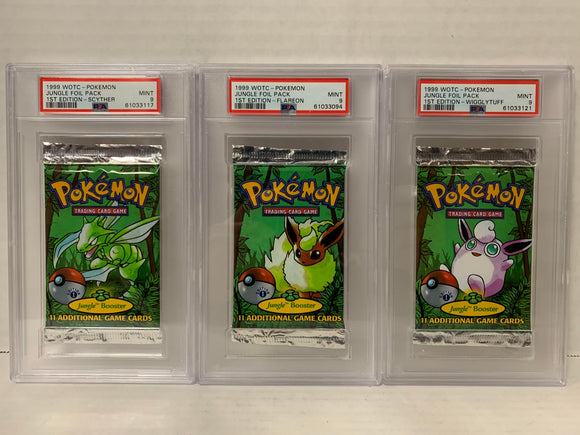 CALL STORE FOR INQUIRIES** PSA 10 POKEMON JUNGLE FIRST EDITION BOOST Cards and Comics Central CALL STORE FOR INQUIRIES** PSA 10 POKEMON JUNGLE FIRST EDITION BOOST Cards and Comics Central