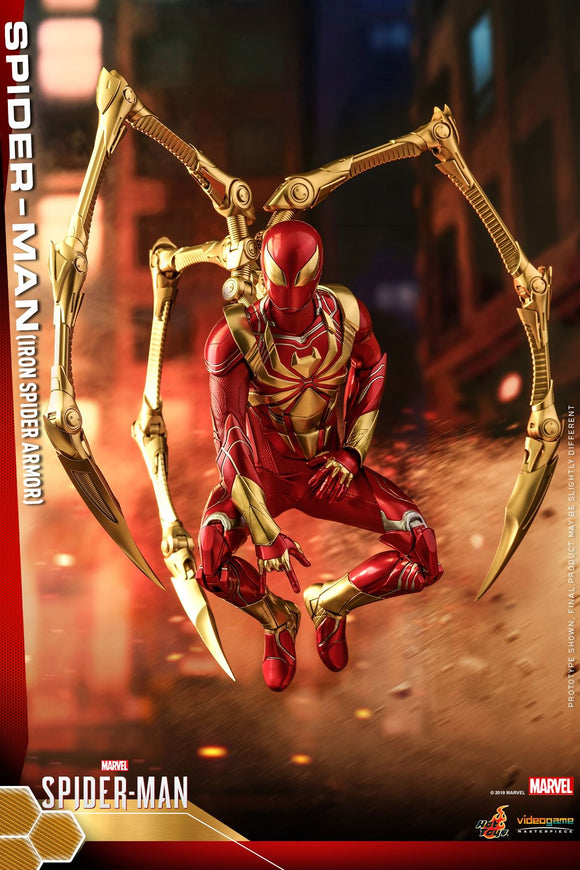 **CALL STORE FOR INQUIRIES** HOT TOYS VGM038 MARVEL SPIDER-MAN VIDEO GAME SPIDER-MAN IRON SPIDER ARMOR 1/6TH SCALE FIGURE