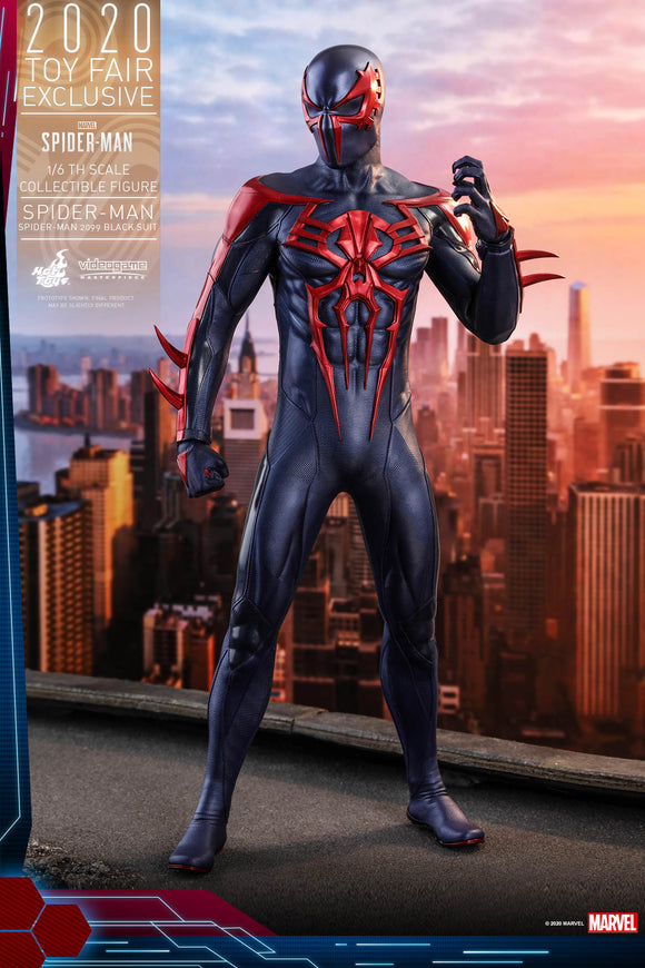**CALL STORE FOR INQUIRIES** HOT TOYS VGM042 MARVEL SPIDER-MAN VIDEO GAME SPIDER-MAN 2099 BLACK SUIT 1/6TH SCALE FIGURE