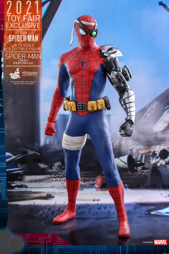 **CALL STORE FOR INQUIRIES** HOT TOYS VGM051 MARVEL SPIDER-MAN VIDEO GAME SPIDER-MAN CYBORG SUIT 1/6TH SCALE FIGURE